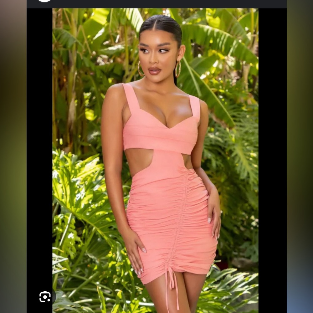 Coral mini dress